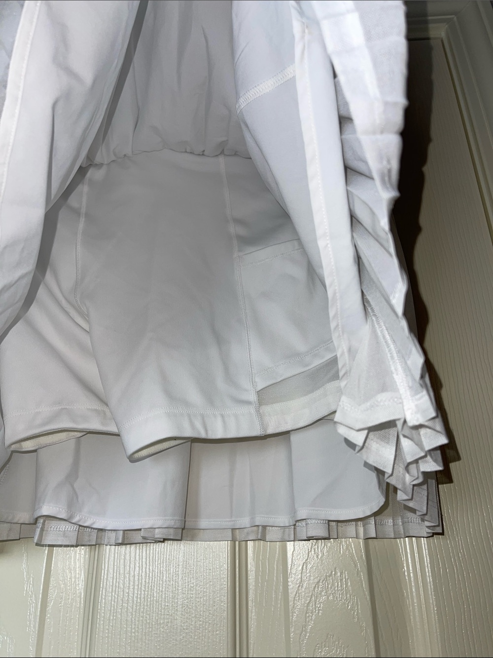 CALIA by Carrie Underwood White Pleated Tennis Skirt with Branded Waistband - Picture 5 of 10